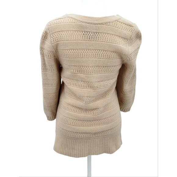 Juicy Couture Cardigan Womens Sz Small Cashmere Rabbit Hair Wool Pockets Tan NEW - Picture 5 of 10